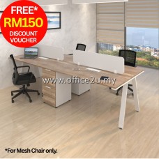 KN4K : KINO SERIES 4-SEATERS WORKSTATION (FREE RM150 DISCOUNT VOUCHER)